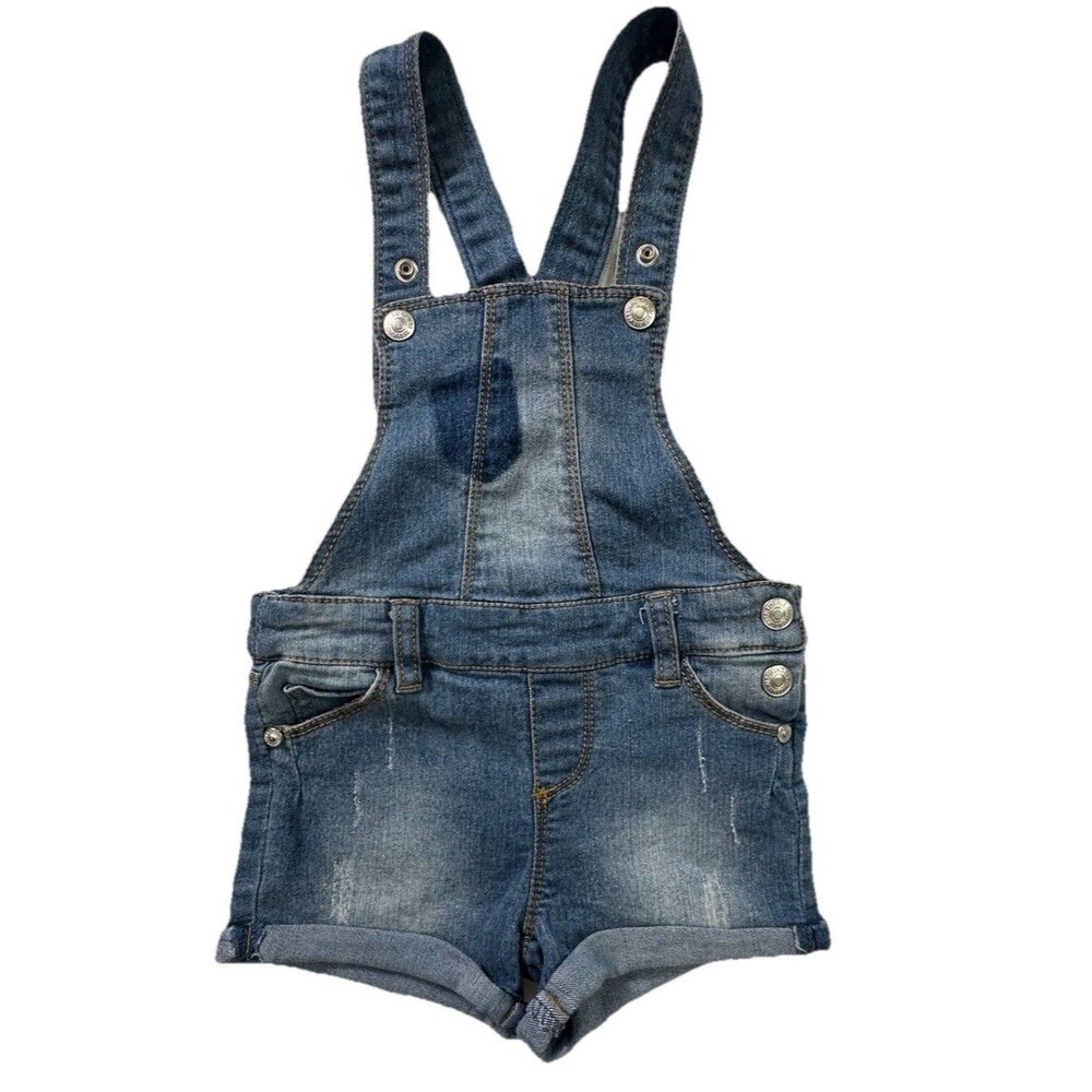 7 FOR ALL MANKIND Denim Shorts Overalls Girls sz 24 months